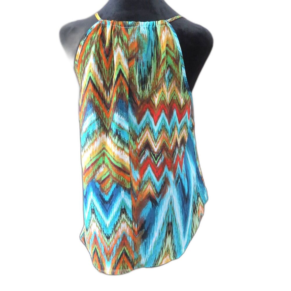 Iz Byer Women's Camisole Tank with gold embellishments on straps Medium EUC - Picture 3 of 5